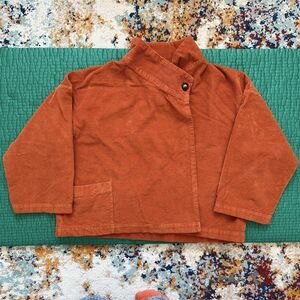 VINTAGE BRYN WALKER USA-MADE 100% COTTON ORANGE CHENILLE JACKET LAGENLOOK XL